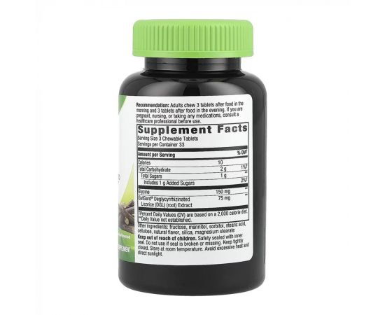 Придбати DGL - 100 chew tabs, image , зображення 2, характеристики, відгуки