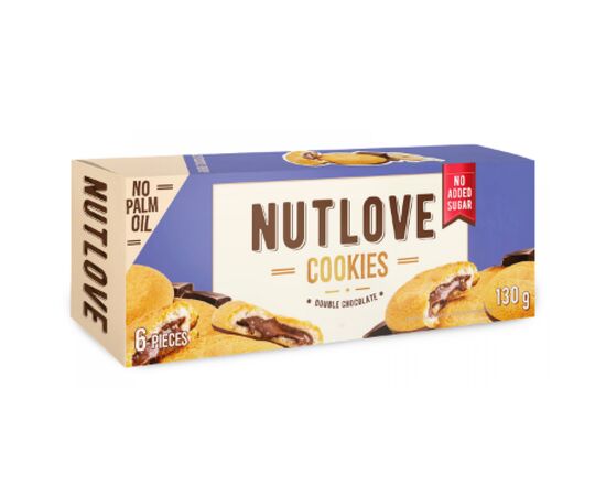 Купить Nutlove Cookies -130g Double Chocolate, фото , характеристики, отзывы