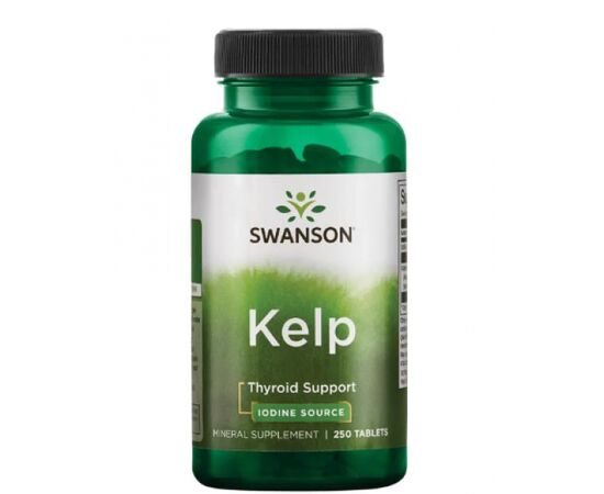 Купить Минеральный комплекс Kelp Iodine Source 225 mcg - 250 Tabs Per Bottle - Swanson, фото , характеристики, отзывы