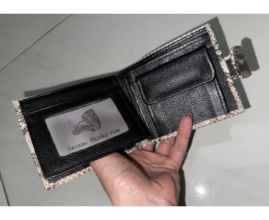 Купить Кошелек из натуральной кожи питона Ekzotic Leather Серый (snw 64), фото , изображение 3, характеристики, отзывы