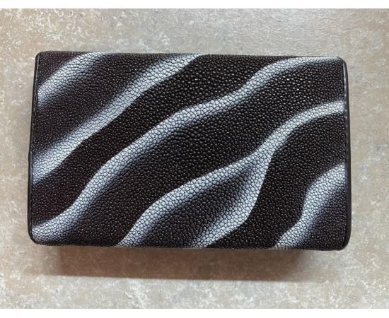 Купить Кошелек из кожи ската  Ekzotic Leather  Серый (stw 18_1), фото , изображение 2, характеристики, отзывы