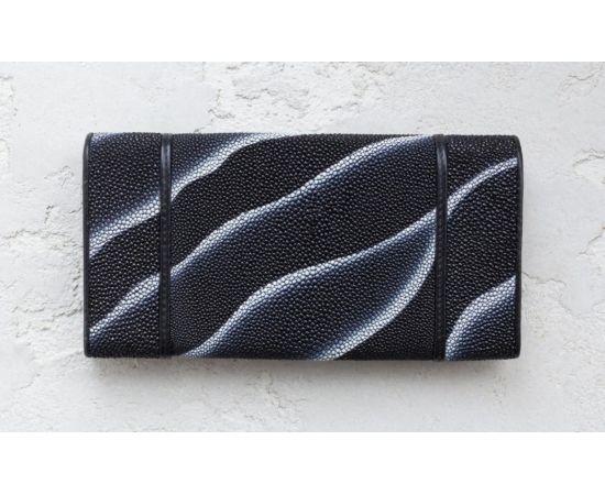 Купить Кошелек из ската  Ekzotic Leather Черный (stw 29_1), фото , изображение 2, характеристики, отзывы