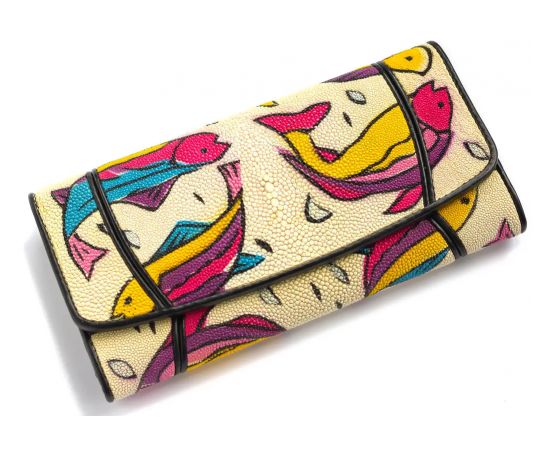 Купить Кошелек из кожи ската Ekzotic leather Рыбки (stw 32_3), фото , характеристики, отзывы