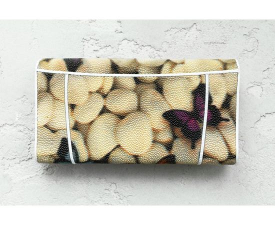 Придбати Кошелек из кожи ската Ekzotic leather Бабочки (stw 32_4), image , зображення 2, характеристики, відгуки