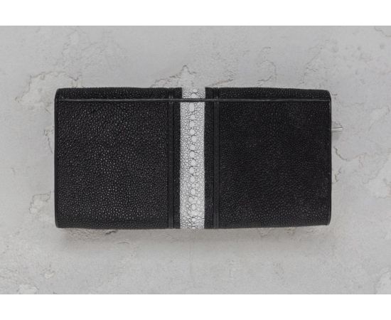 Купить Кошелек женский Ekzotic leather из натуральной кожи морского ската Черный (stw 79_1), фото , изображение 2, характеристики, отзывы