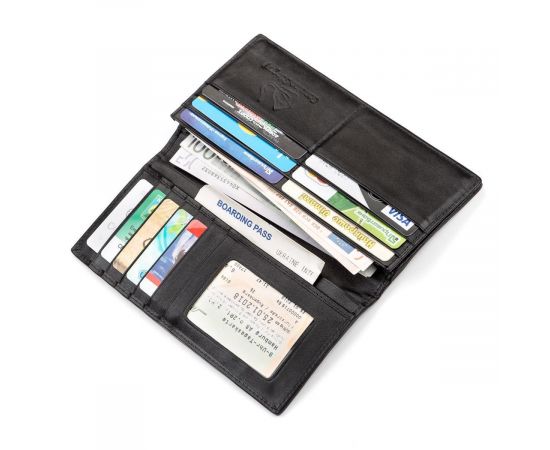 Купить Портмоне мужское Ekzotic Leather  из натуральной кожи морского ската Черное, фото , изображение 3, характеристики, отзывы