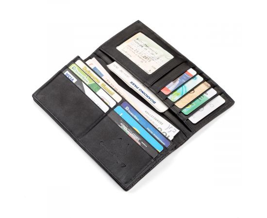 Купить Портмоне мужское Ekzotic Leather  из натуральной кожи морского ската Черное, фото , изображение 4, характеристики, отзывы