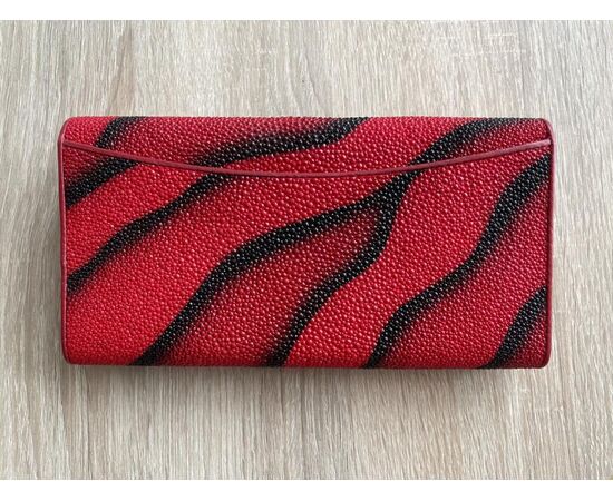 Купить Кошелек из кожи ската Ekzotic Leather Красно-черный (stw 11), фото , изображение 3, характеристики, отзывы