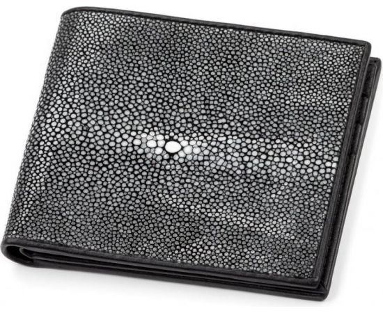 Купить Гаманець чоловічий чорний із натуральної шкіри ската Ekzotic leather (stw120_6), фото , характеристики, отзывы