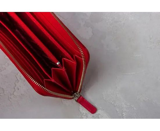 Купить Кошелек из кожи ската красный винный, фото , изображение 3, характеристики, отзывы