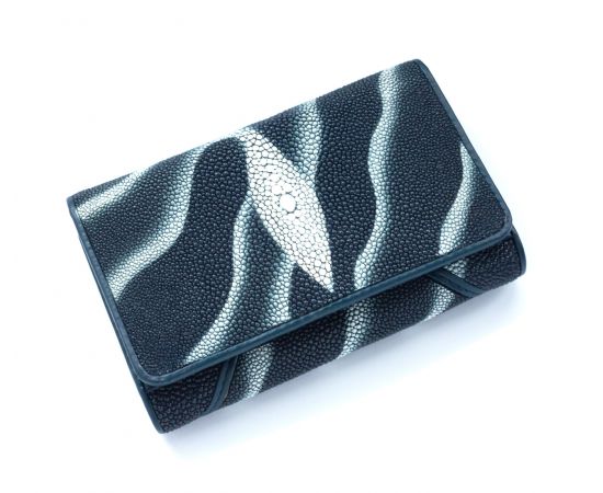 Придбати Кошелек из кожи ската  Ekzotic Leather  Синий (stw 18_7), image , характеристики, відгуки