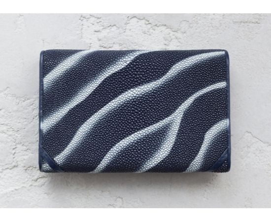 Придбати Кошелек из кожи ската  Ekzotic Leather  Синий (stw 18_7), image , зображення 2, характеристики, відгуки