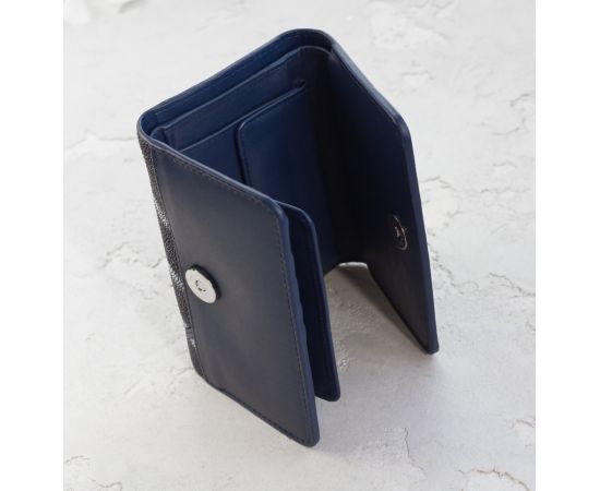 Придбати Кошелек из кожи ската  Ekzotic Leather  Синий (stw 18_7), image , зображення 3, характеристики, відгуки
