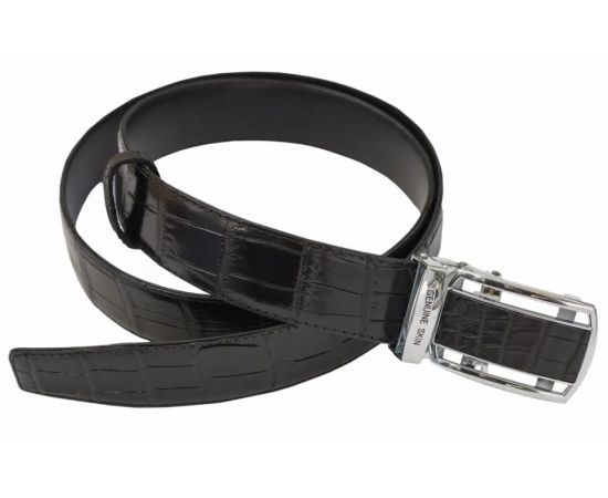 Купить Ремень из кожи крокодила  Ekzotic Leather Черный (crb09_1), фото , характеристики, отзывы