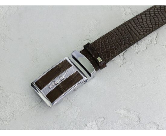 Купить Ремень из кожи крокодила  Ekzotic Leather  Темно - коричневый (crb20_2), фото , изображение 2, характеристики, отзывы