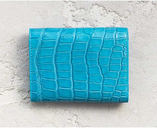 Купить Кошелек из кожи крокодила Ekzotic Leather Голубой (cw 110_2), фото , изображение 2, характеристики, отзывы