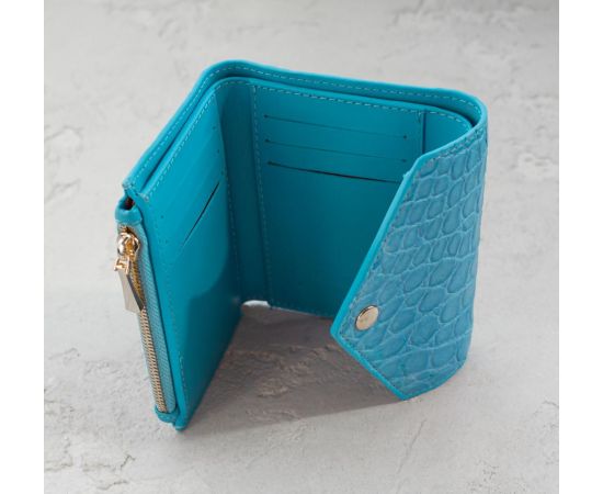 Купить Кошелек из кожи крокодила Ekzotic Leather Голубой (cw 110_2), фото , изображение 3, характеристики, отзывы