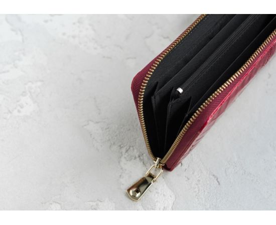 Купить Кошелек Ekzotic Leather из натуральной кожи крокодила Бордовый  (cw 82_4), фото , изображение 3, характеристики, отзывы