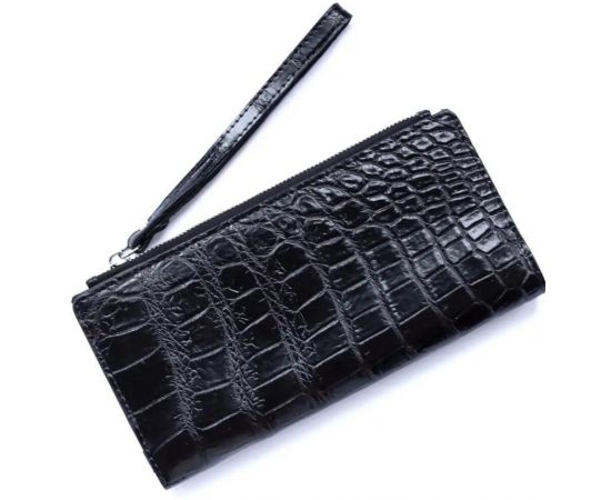 Придбати Кошелек из кожи крокодила на молнии Ekzotic Leather Черный (cw 93_1), image , характеристики, відгуки