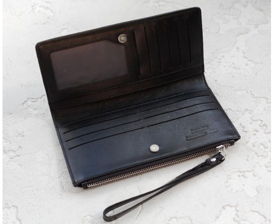 Придбати Кошелек из кожи крокодила на молнии Ekzotic Leather Черный (cw 93_1), image , зображення 2, характеристики, відгуки