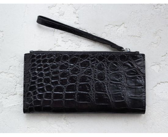 Придбати Кошелек из кожи крокодила на молнии Ekzotic Leather Черный (cw 93_1), image , зображення 3, характеристики, відгуки