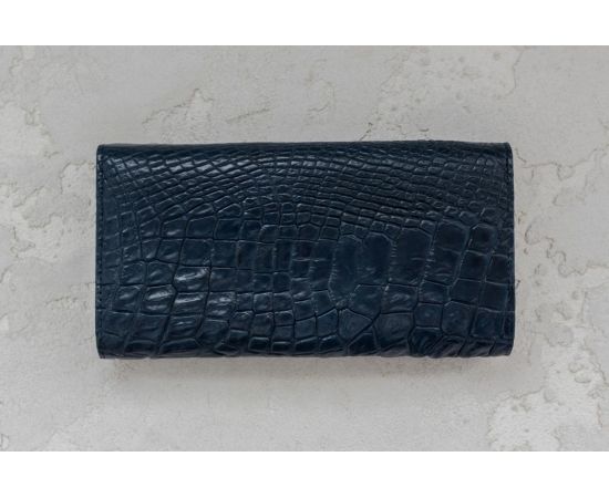 Придбати Гаманець зі шкіри крокодила Ekzotic Leather Синій (cw25_1), image , зображення 3, характеристики, відгуки