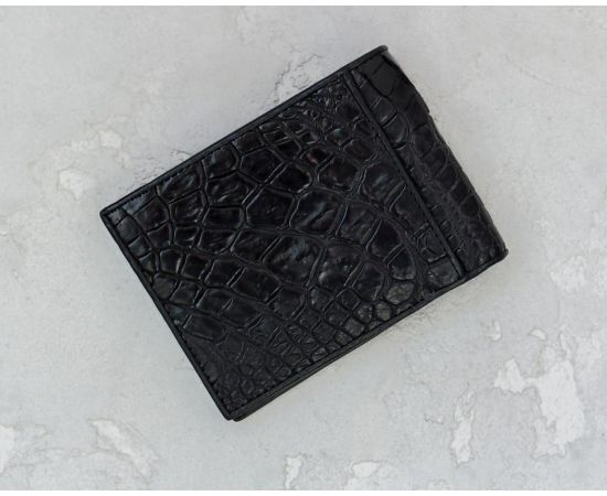 Купить Кошелек из кожи крокодила  Ekzotic Leather Черный (cw 35_3), фото , изображение 2, характеристики, отзывы