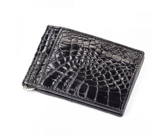 Купить Зажим Ekzotic Leather  из натуральной кожи крокодила Черный (cc 05), фото , характеристики, отзывы