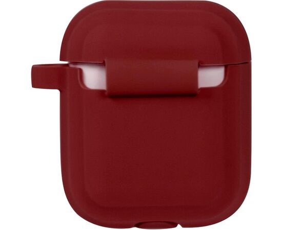 Купить Кейс TOTO Plain Cover With Stripe Style Case AirPods Wine Red, фото , изображение 3, характеристики, отзывы