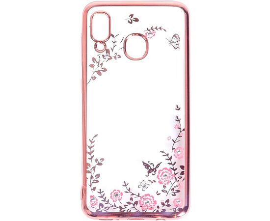 Придбати Чехол-накладка TOTO Electroplate Print TPU Case Samsung Galaxy A20/A30 Pink Flowers, image , характеристики, відгуки