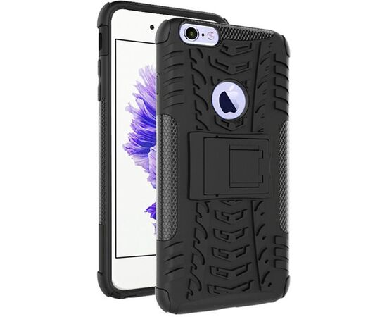 Придбати Чехол-накладка TOTO Dazzle Kickstand 2 in 1 Case Apple iPhone 7/8 Black, image , характеристики, відгуки