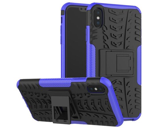 Придбати Чехол-накладка TOTO Dazzle Kickstand 2 in 1 Case Apple iPhone X/XS Blue, image , характеристики, відгуки