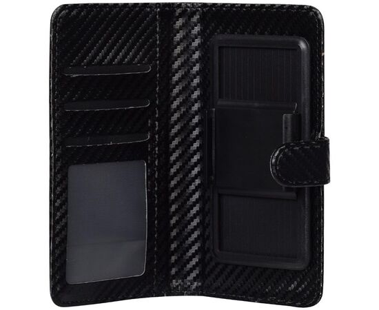 Купить Чехол-книжка TOTO Book Carbon Fiber Universal Cover 4,7-5,3" Black, фото , изображение 3, характеристики, отзывы