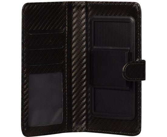 Купить Чехол-книжка TOTO Book Carbon Fiber Universal Cover 4,7-5,3" Navy Gray, фото , изображение 3, характеристики, отзывы