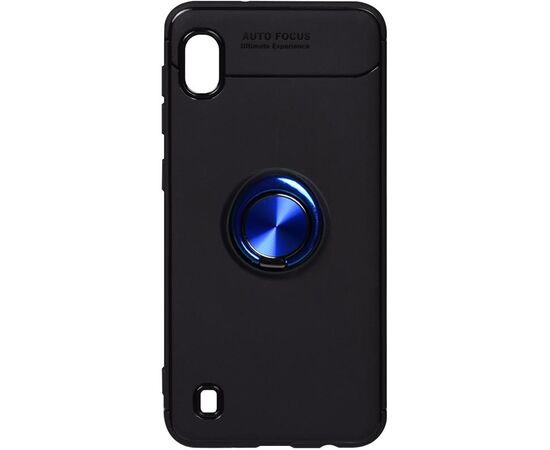 Придбати Чехол-накладка TOTO Car Magnetic Ring TPU Case Samsung Galaxy A10 Black/Blue, image , характеристики, відгуки