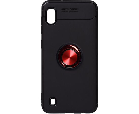 Придбати Чехол-накладка TOTO Car Magnetic Ring TPU Case Samsung Galaxy A10 Black/Red, image , характеристики, відгуки