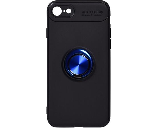 Придбати Чехол-накладка TOTO Car Magnetic Ring TPU Case Apple iPhone 7/8/SE 2020 Black/Blue, image , характеристики, відгуки