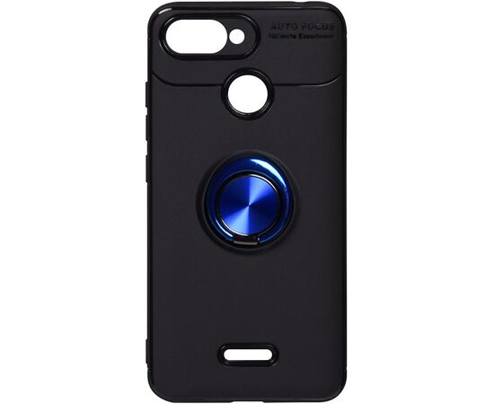 Купить Чехол-накладка TOTO Car Magnetic Ring TPU Case Xiaomi Redmi 6A Black/Blue, фото , характеристики, отзывы