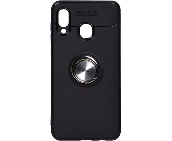 Придбати Чехол-накладка TOTO Car Magnetic Ring TPU Case Samsung Galaxy A20/A30 Black/Silver, image , характеристики, відгуки