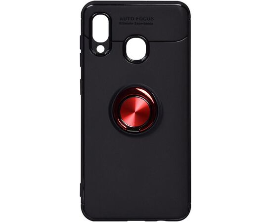 Купить Чехол-накладка TOTO Car Magnetic Ring TPU Case Samsung Galaxy A20/A30 Black/Red, фото , характеристики, отзывы