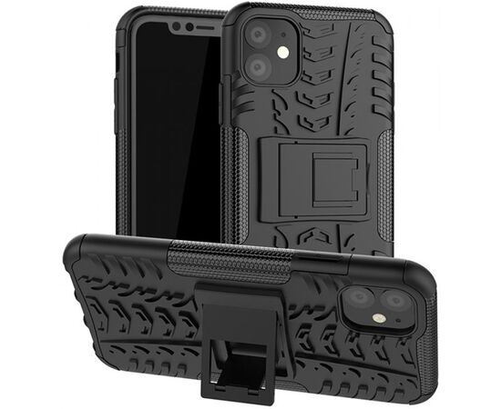 Придбати Чехол-накладка TOTO Dazzle Kickstand 2 in 1 Case Apple iPhone 11 Black, image , характеристики, відгуки