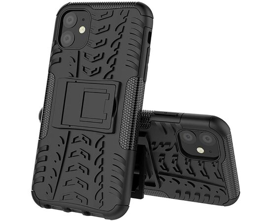 Придбати Чехол-накладка TOTO Dazzle Kickstand 2 in 1 Case Apple iPhone 11 Black, image , зображення 6, характеристики, відгуки