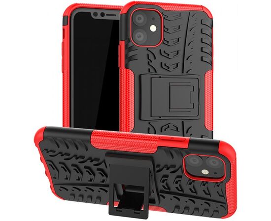 Придбати Чехол-накладка TOTO Dazzle Kickstand 2 in 1 Case Apple iPhone 11 Red, image , характеристики, відгуки