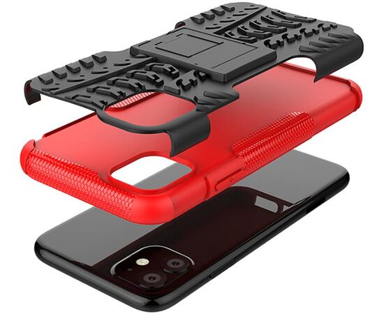 Придбати Чехол-накладка TOTO Dazzle Kickstand 2 in 1 Case Apple iPhone 11 Red, image , зображення 5, характеристики, відгуки