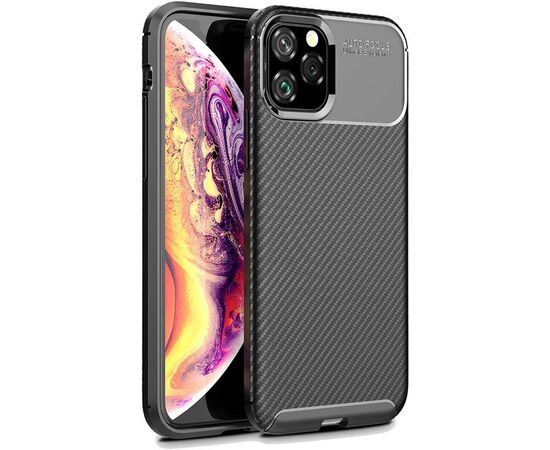 Придбати Чехол-накладка TOTO TPU Carbon Fiber 1,5mm Case Apple iPhone 11 Pro Black, image , характеристики, відгуки