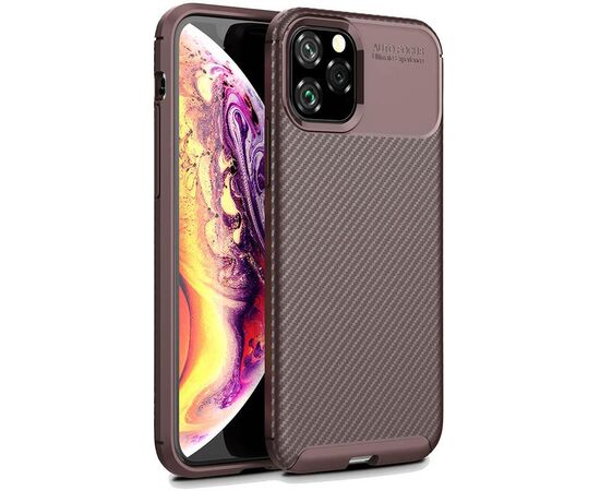 Купить Чехол-накладка TOTO TPU Carbon Fiber 1,5mm Case Apple iPhone 11 Pro Coffee, фото , характеристики, отзывы