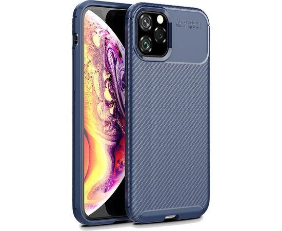 Придбати Чехол-накладка TOTO TPU Carbon Fiber 1,5mm Case Apple iPhone 11 Pro Dark Blue, image , характеристики, відгуки