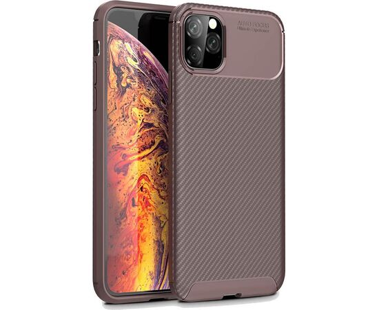 Купить Чехол-накладка TOTO TPU Carbon Fiber 1,5mm Case Apple iPhone 11 Pro Max Coffee, фото , характеристики, отзывы