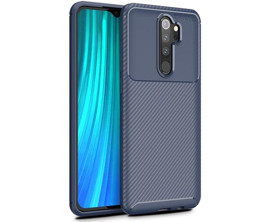 Придбати Чехол-накладка TOTO TPU Carbon Fiber 1,5mm Case Xiaomi Redmi Note 8 Pro Dark Blue, image , характеристики, відгуки