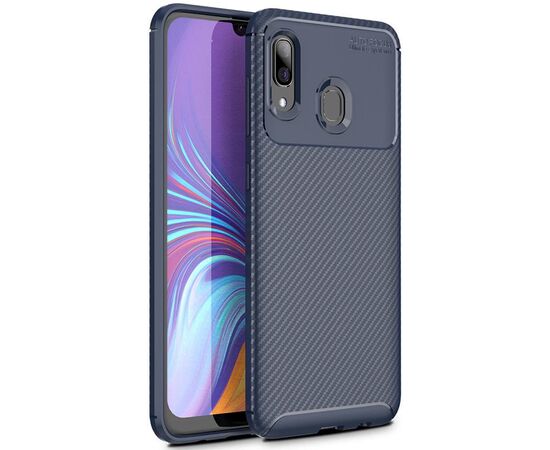 Придбати Чехол-накладка TOTO TPU Carbon Fiber 1,5mm Case Samsung Galaxy M10s Dark Blue, image , характеристики, відгуки